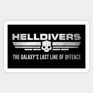 Helldivers Battle Worn Textured "The Galaxy's Last Line of Offence" Sticker